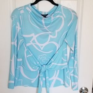 Alfani Rayon Blend Tie Front Top